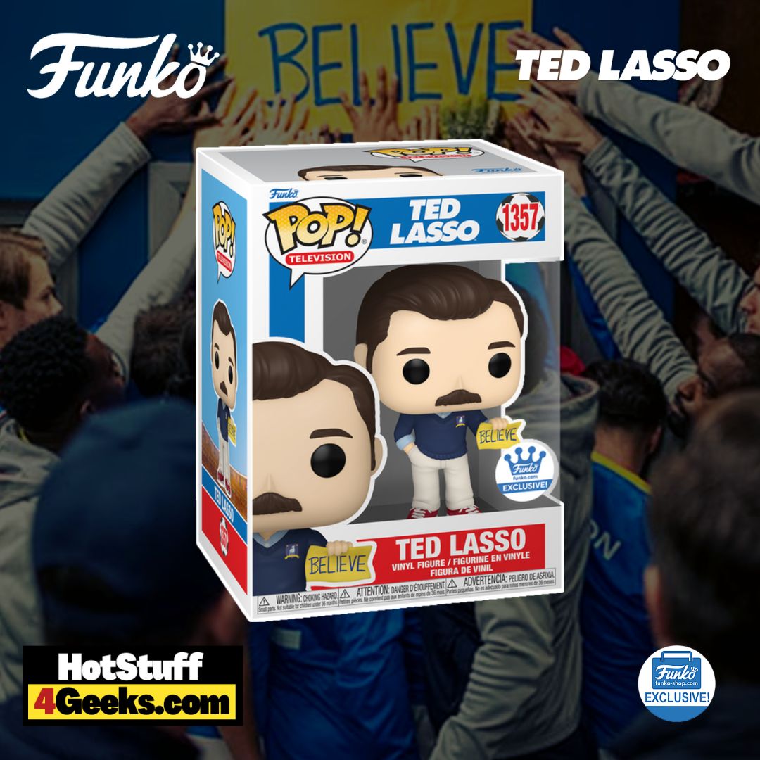 Funko Pop! Television: Ted Lasso with Believe Sign Funko Pop! Vinyl Figure - Funko Shop Exclusive