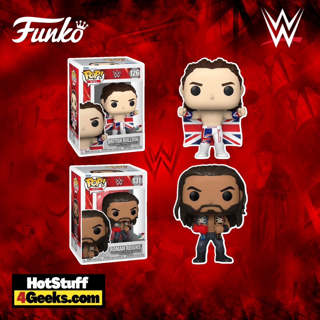 Funko Pop! WWE: Roman Reigns, Liv Morgan, King Booker, British Bulldog, and Beth Phoenix Funko Pop! Vinyl Figures (2023)