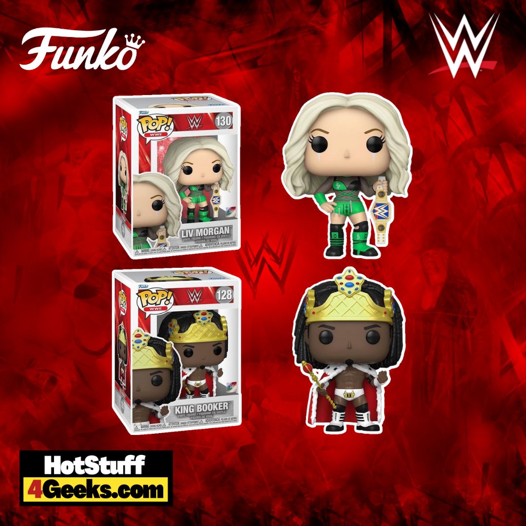 Funko Pop! WWE: Roman Reigns, Liv Morgan, King Booker, British Bulldog, and Beth Phoenix Funko Pop! Vinyl Figures (2023)