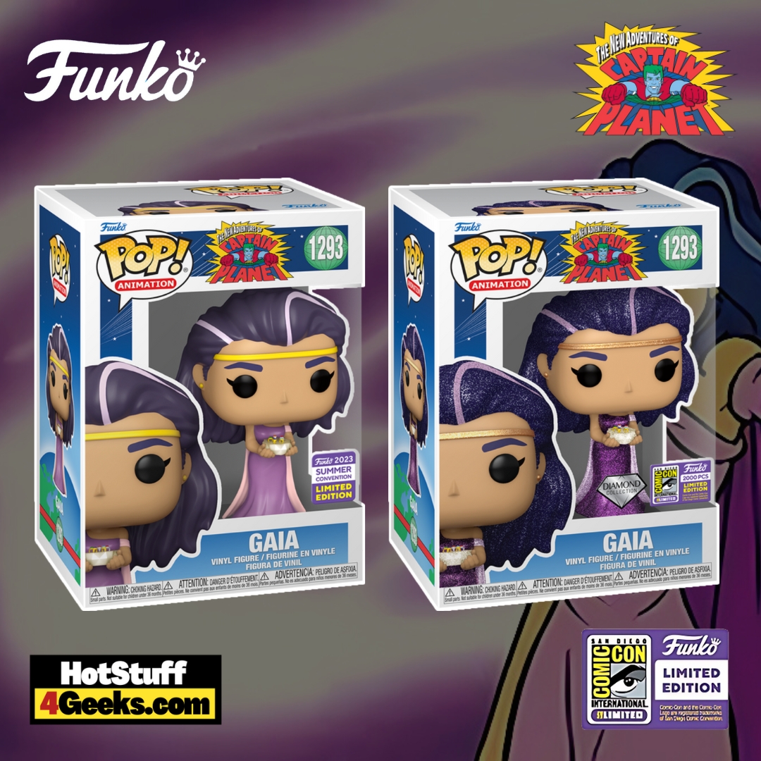 Funko POP! Animation: The New Adventures of Captain Planet – Gaia Diamond Glitter Funko Pop! Vinyl Figure – SDCC 2023 Exclusive