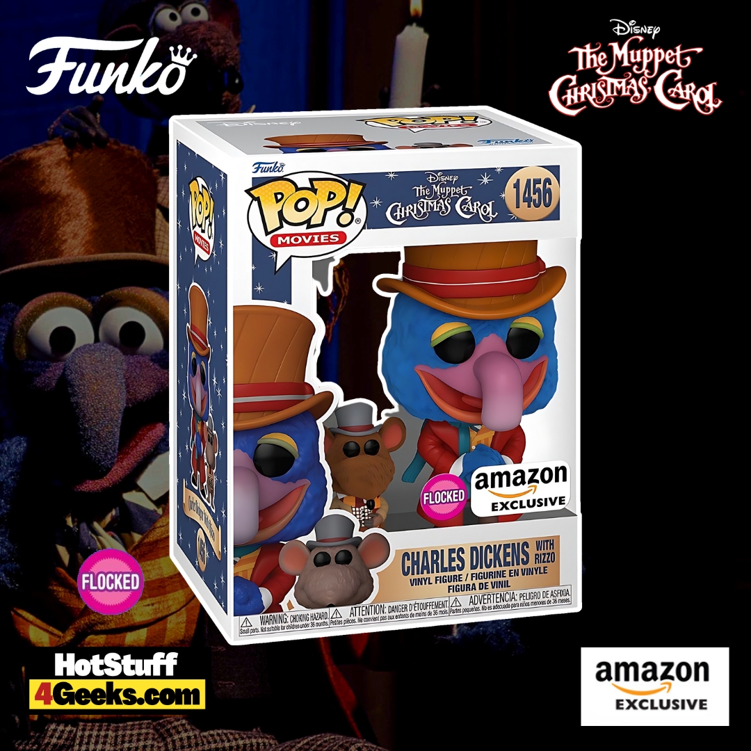 Funko Pop! The Muppet Christmas Carol: Gonzo as Charles Dickens with Rizzo (Flocked) Funko Pop! Vinyl Figure – Amazon Exclusive