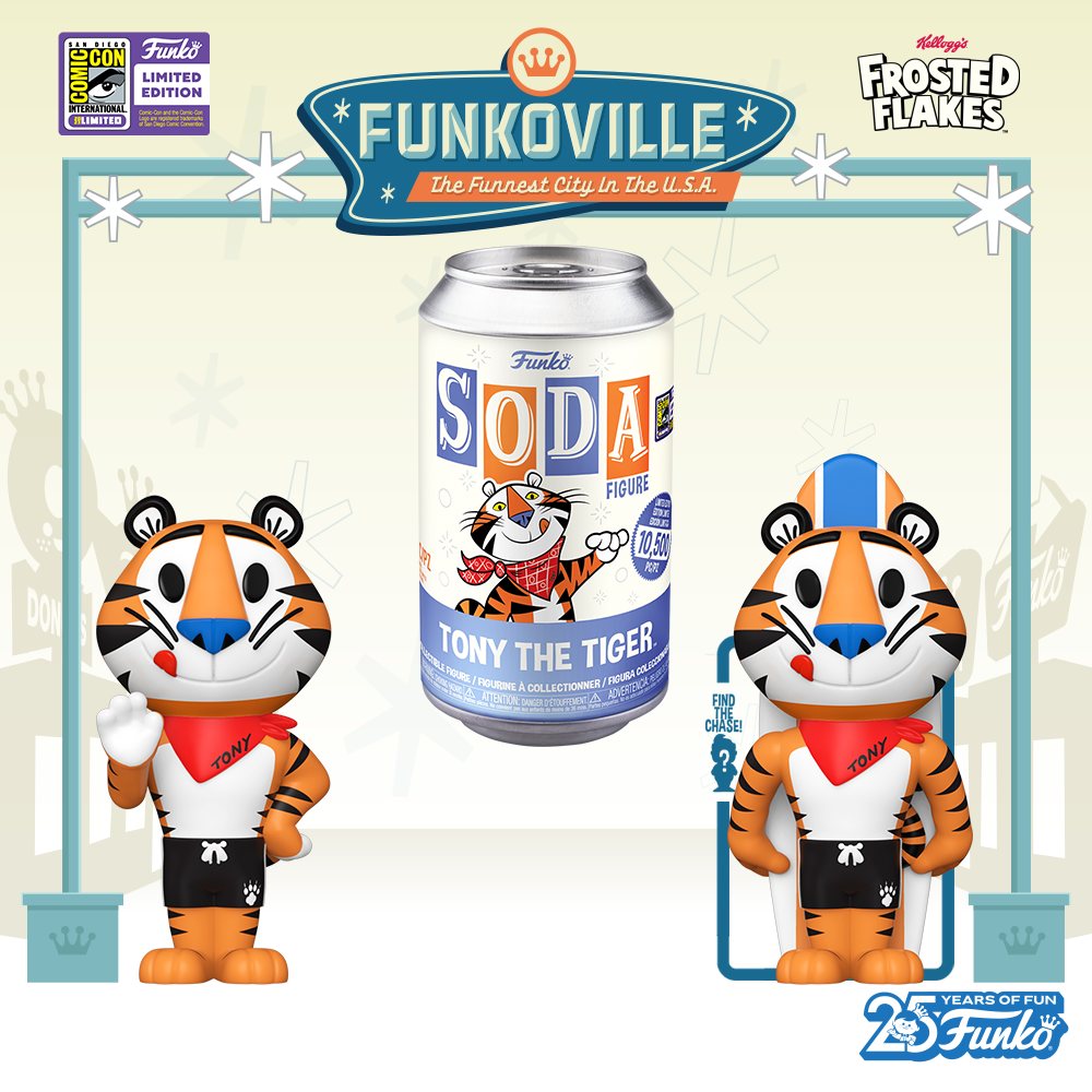 Funko Soda! Kellogg’s Frosted Flakes - Tony the Tiger Funko Soda Vinyl Figure with Chase – SDCC 2023 Exclusive