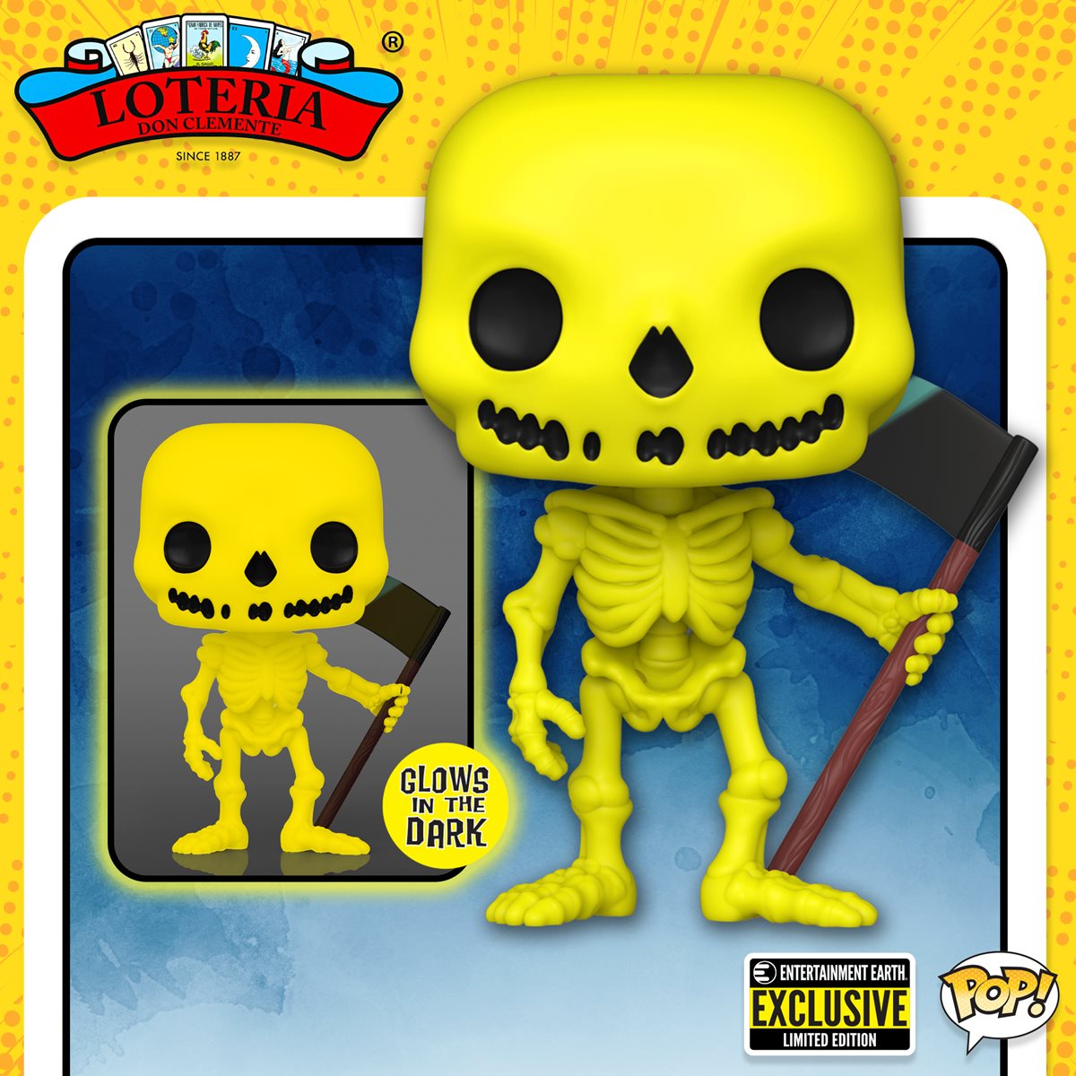 Funko Pop! Board Games - La Lotería: La Muerte Glow-In-te-Dark (GITD) Funko Pop! Vinyl Figure - Entertainment Earth Exclusive