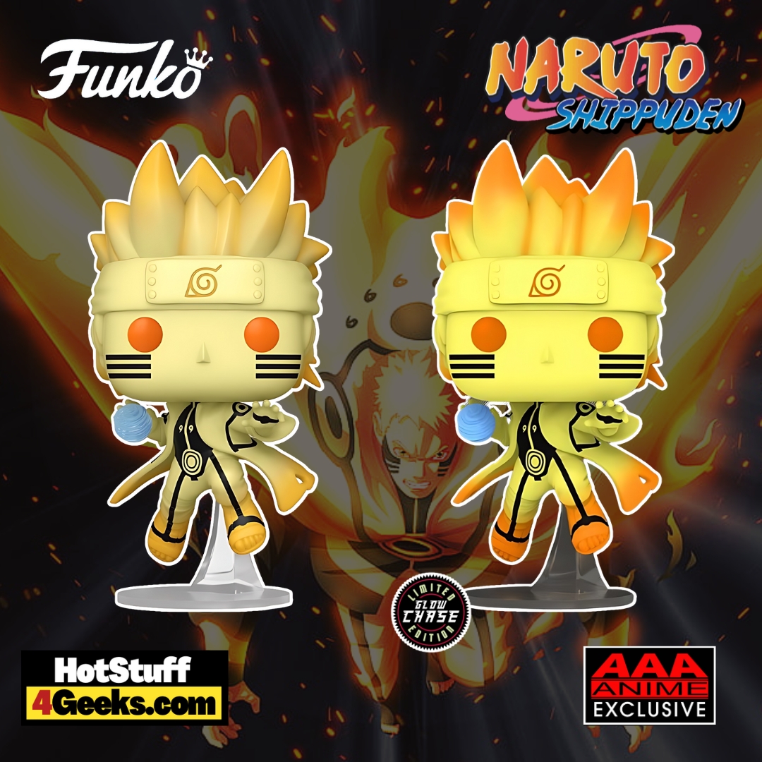 I udlandet udløb Sway 2023 NEW Naruto (Kurama Link Mode) w/ Glow Chase Funko Pop!