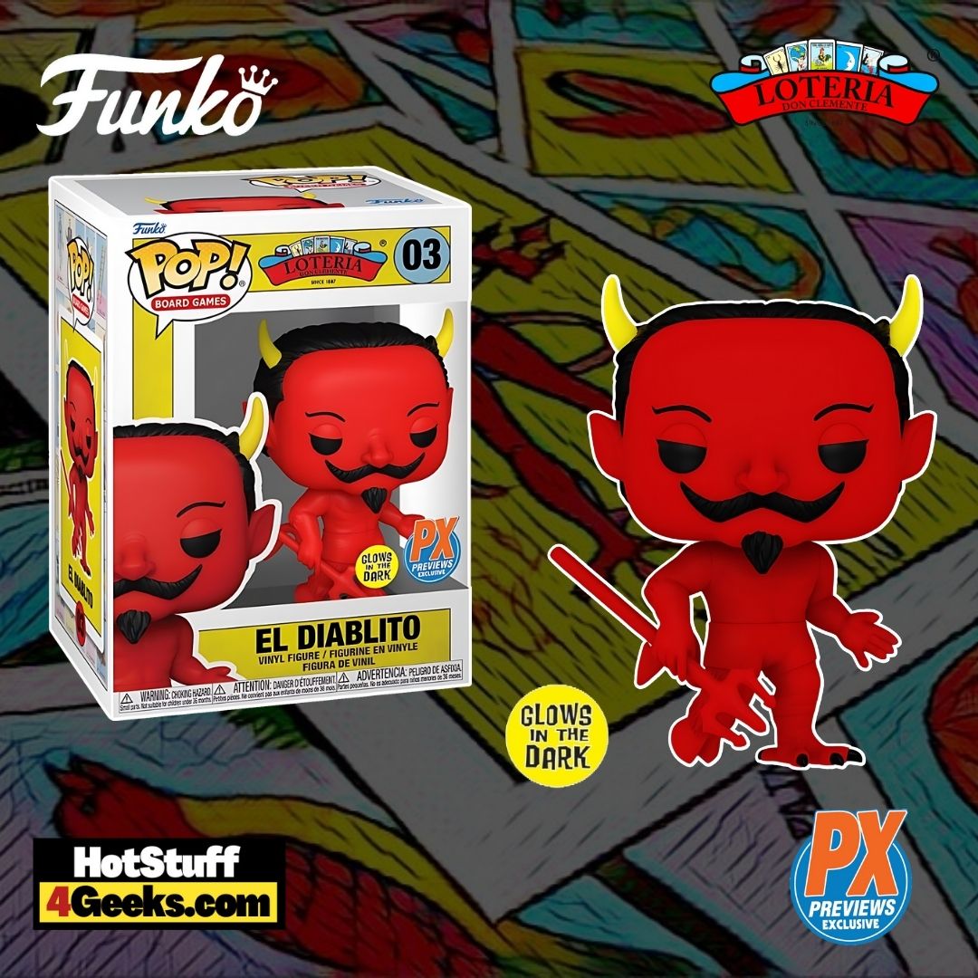 Funko Pop! Board Games - La Lotería: El Diablito Glow-In-te-Dark (GITD) Funko Pop! Vinyl Figure - PX Exclusive