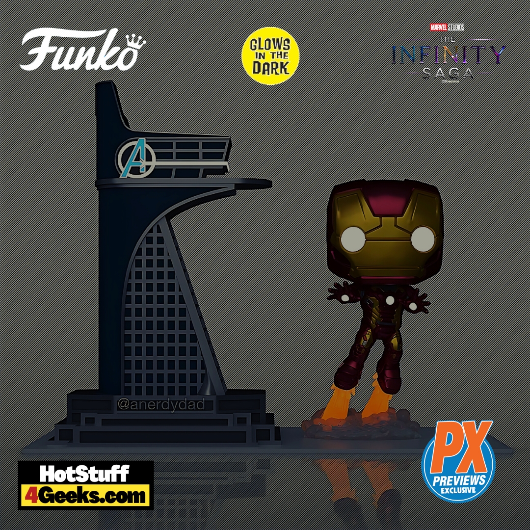 Funko Pop Town: Tower & Iron Man Marvel Avengers GITD Exclusive -  Frikispain