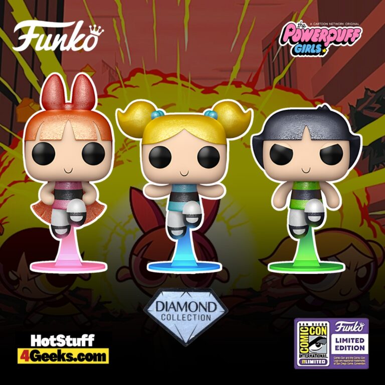 SDCC 2023 The Powerpuff Girls Diamond 3Pack Funko Pops!