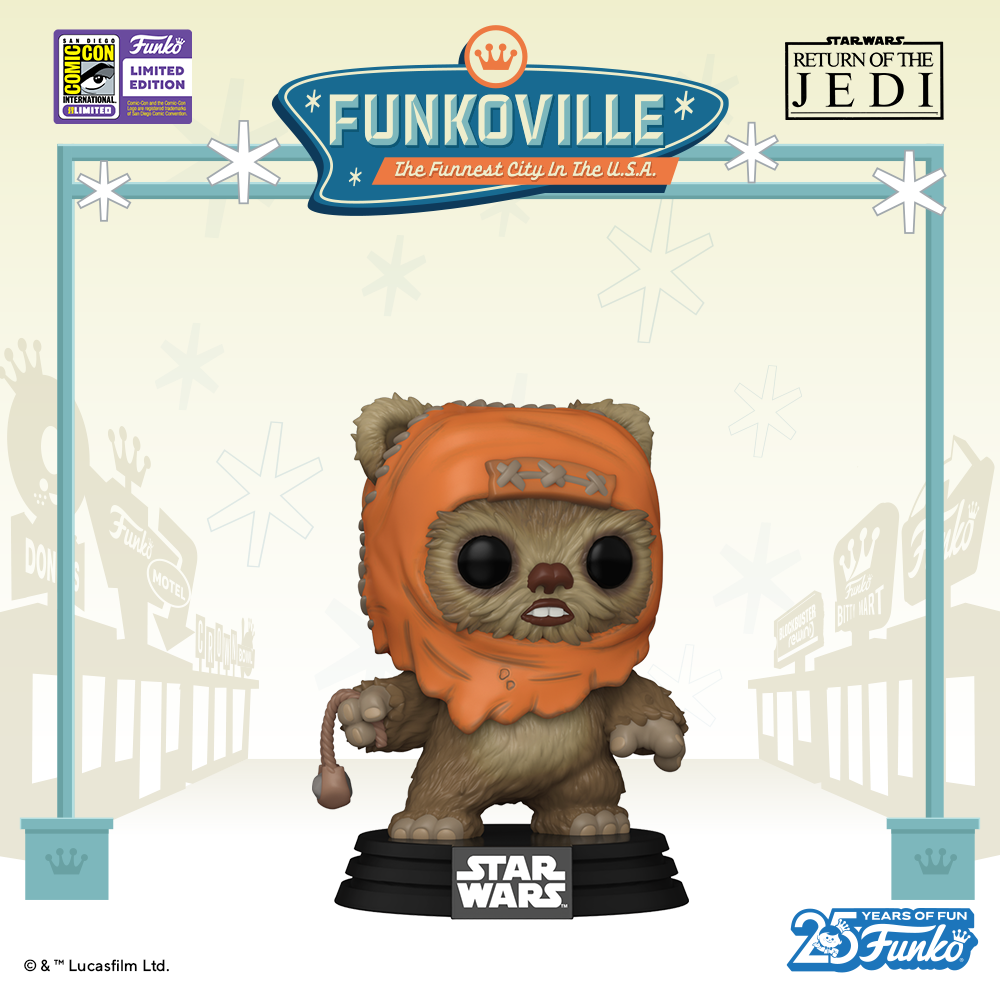 Funko POP! Star Wars: Return of the Jedi 40th Anniversary – Wicket with Slingshot Funko Pop! Vinyl Figure – SDCC 2023 Exclusive