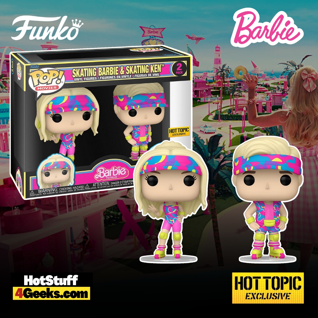 Funko Pop! Movies: Barbie Rollerskating (Skating Barbie & Skating Ken) 2-Pack Funko Pop! Vinyl Figure (2023 release) - Hot Topic Exclusive