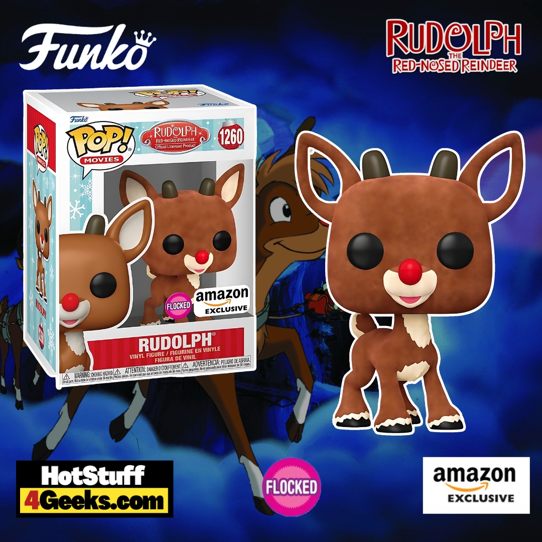 Rudolph The Red-Nosed Reindeer - Rudolph Flocked Funko Pop! - Amazon Exclusive