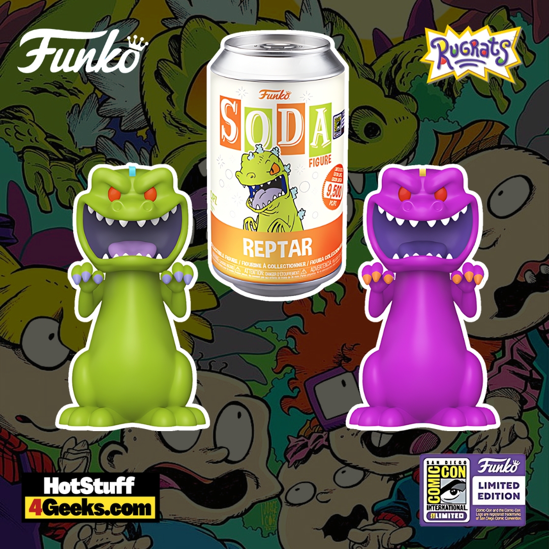 Funko Soda! Rugrats: Green Reptar Funko Soda Vinyl Figure with Pink Reptar Chase Variant – SDCC 2023 Exclusive