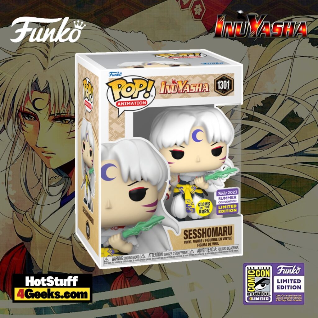 SDCC 2023 InuYasha Sesshōmaru w/ Bakusaiga Glow Funko Pop!