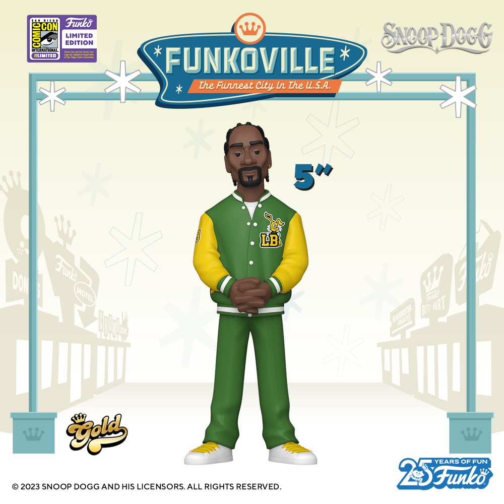 Funko Gold: Snoop Dogg in Green and Yellow Tracksuit (Ego Trippin’ Album) 5-Inch Funko Vinyl Gold Figure – SDCC 2023 Exclusive