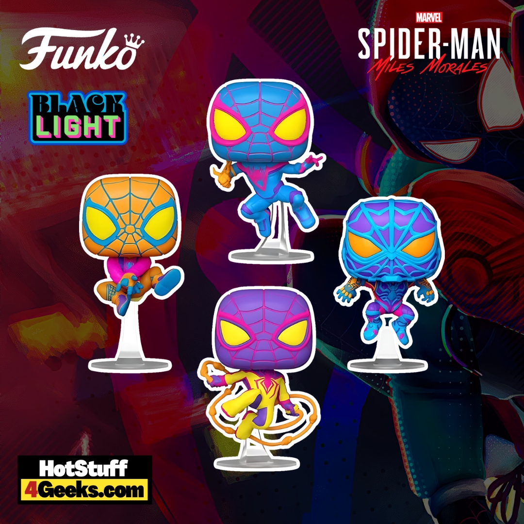 FUNKO POP! 　スパイダーマン　マイルス　ブラックライト　4pack