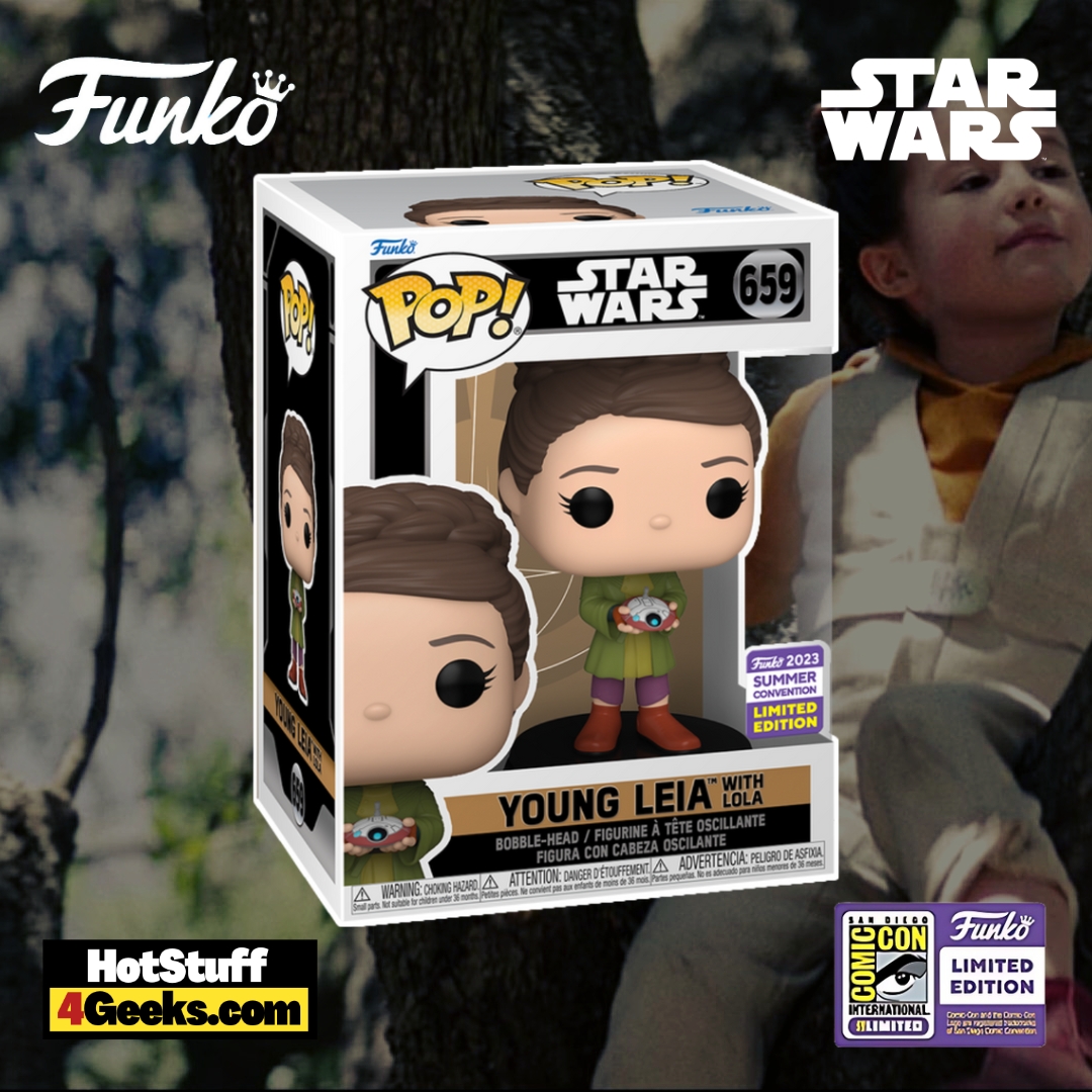 Funko POP! Star Wars: Young Leia with Lola Funko Pop! Vinyl Figure – SDCC 2023 Exclusive