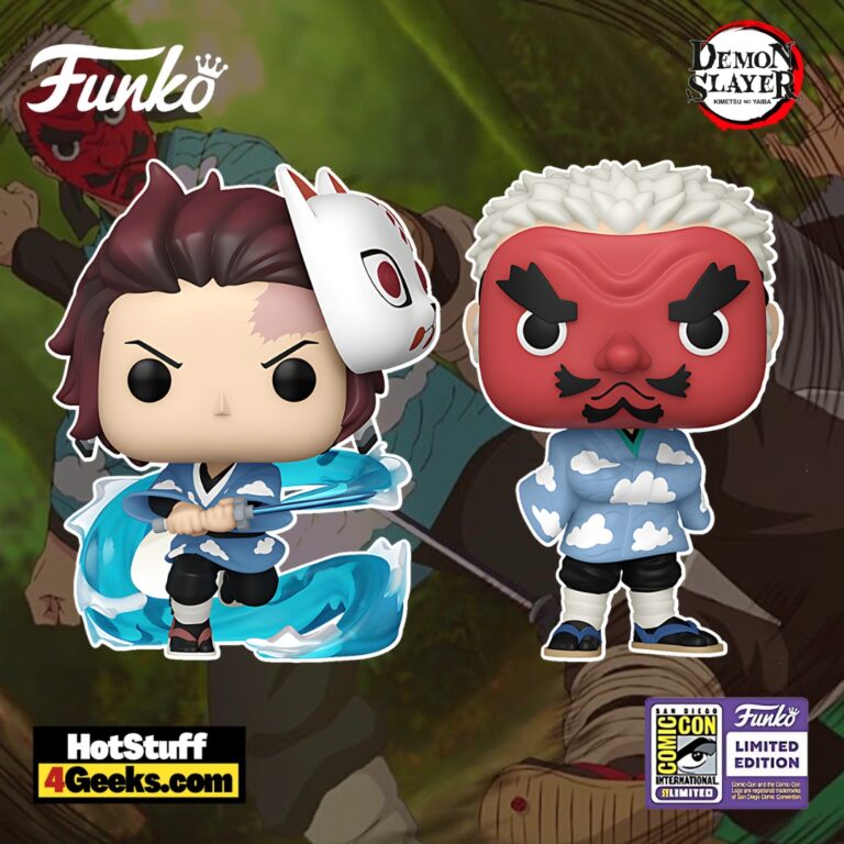 Funko POP! Demon Slayer– Tanjiro Kamado and Sakonji Urokodaki 2-pack Funko Pop! Vinyl Figures – SDCC 2023 Exclusive