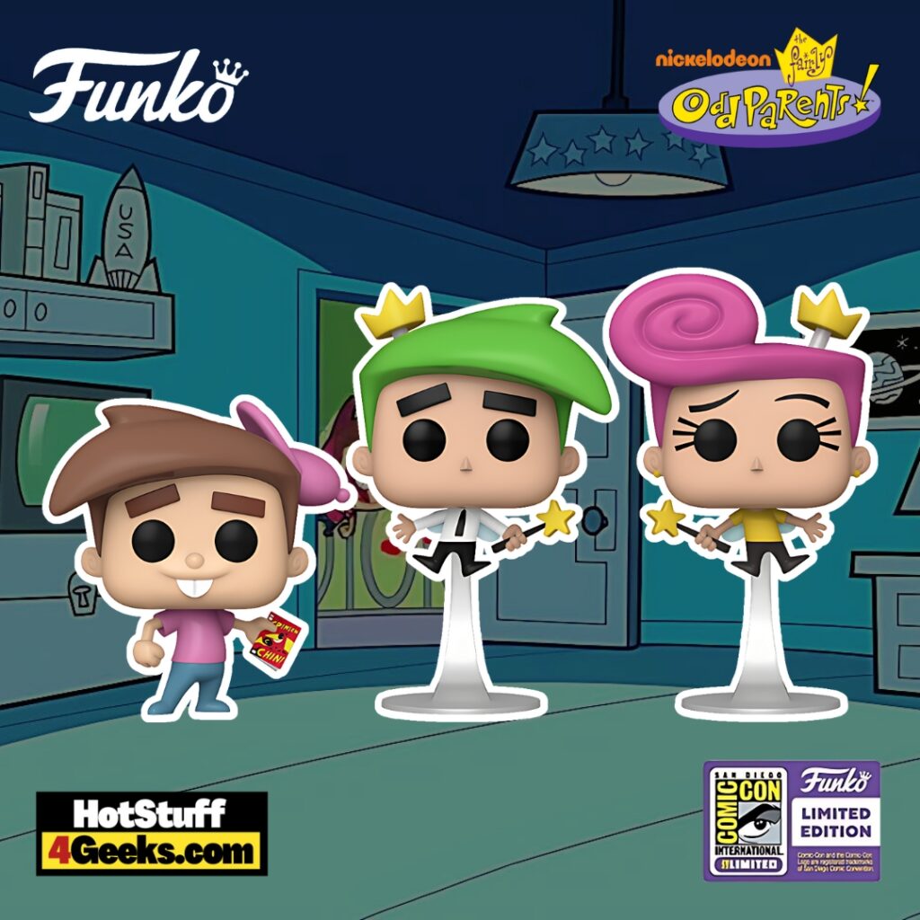 SDCC 2023: The Fairly Odd Parents 3-Pack Funko Pops! Cosmo, Wanda, and ...