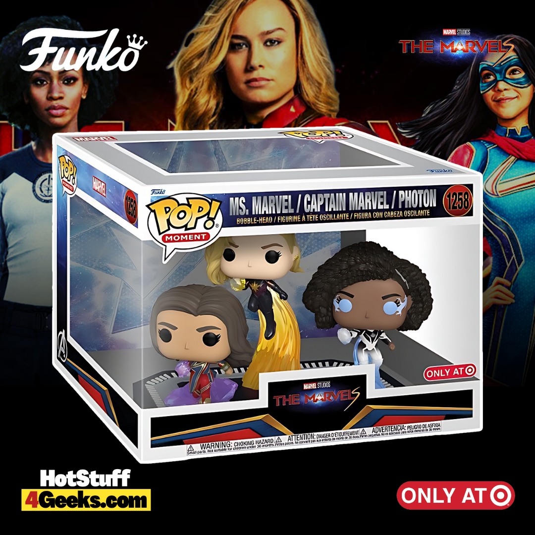 2023 NEW The Marvels: Funko Pop! Moment (MsMarvel, Captain Marvel, And