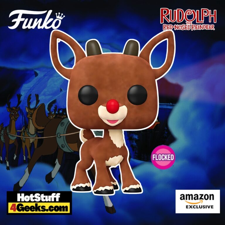 Funko Pop! Rudolph The Red-Nosed Reindeer  - Rudolph (Flocked) Funko Pop! Vinyl Figure - Amazon Exclusive