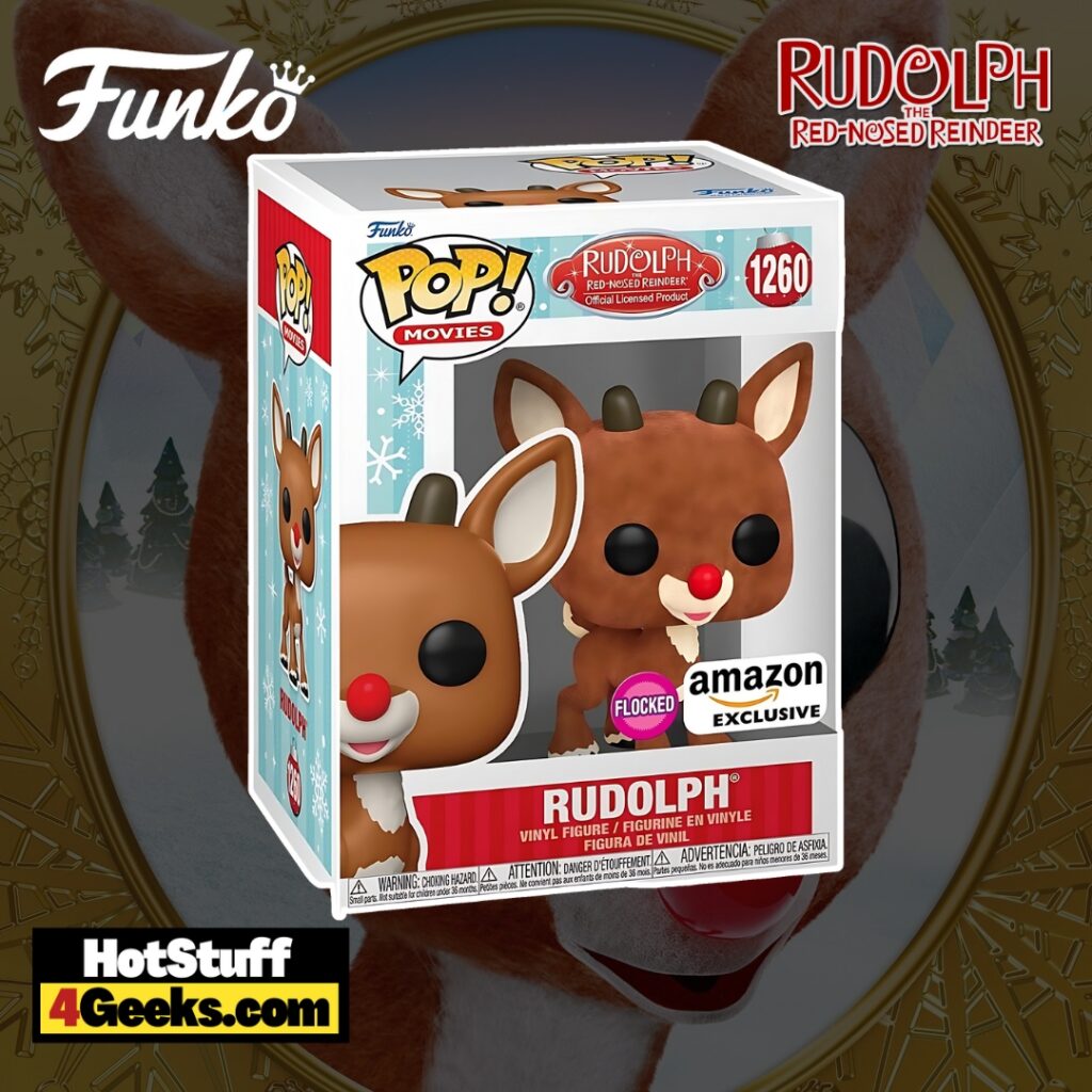 2023 NEW The Red-Nosed Reindeer: Rudolph Flocked Funko Pop!