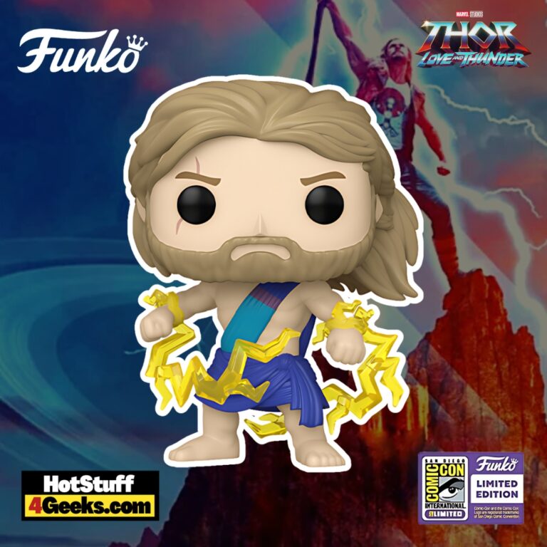 Funko POP! Marvel Studios' Thor: Love and Thunder - Thor in Toga (with Lightning Bolts) Funko Pop! Vinyl Figure – SDCC 2023 Exclusive