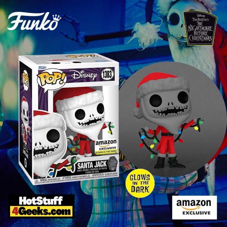 Funko Pop! The Nightmare Before Christmas 30th Anniversary - Santa Jack Glow-In-the-Dark (GITD) Funko Pop! Vinyl Figure - Amazon Exclusive (2023 release)