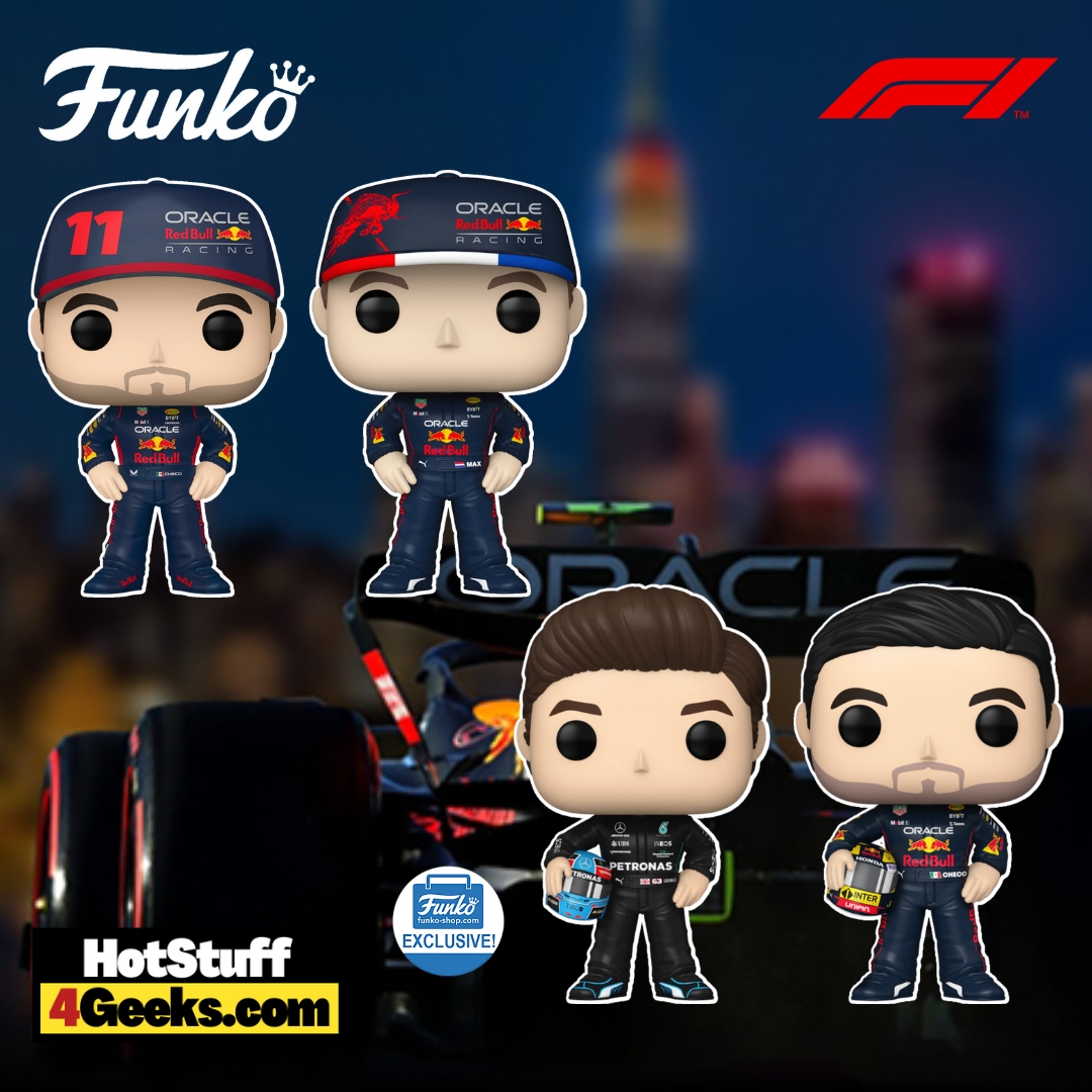 Funko Pop! Racing: Formula 1 Funko Pop! Vinyl Figures - Verstappen, Perez & Russell (2023 release)