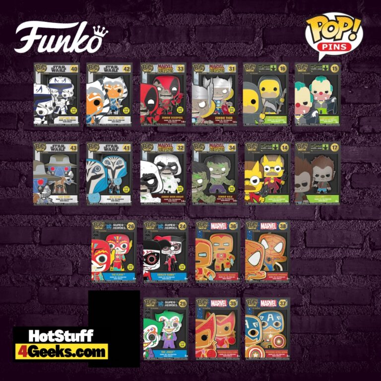 Funko Pop! Pins Star Wars, Marvel, DC & Simpsons (2023 release)
