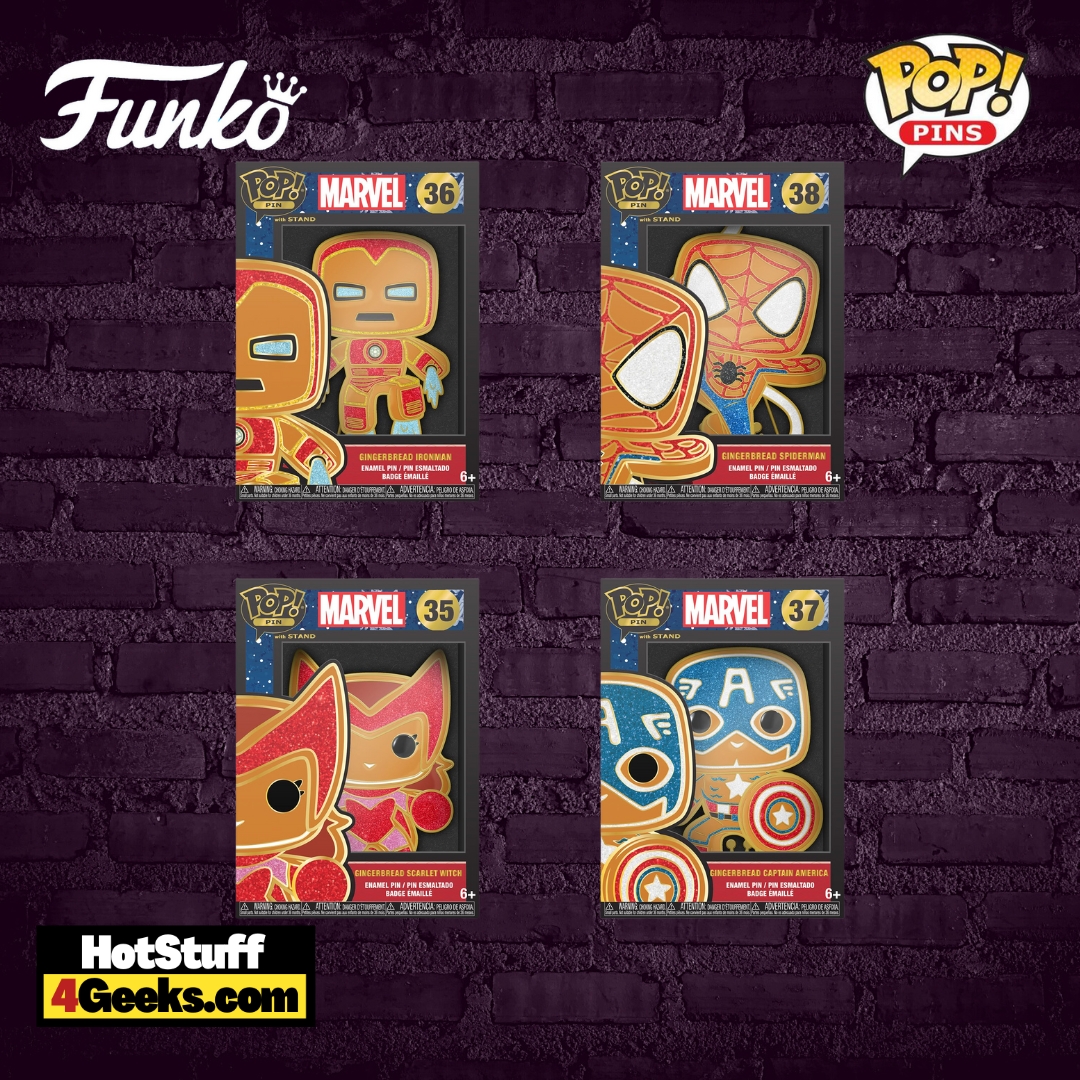 Marvel Gingerbread Funko Pop! Pins