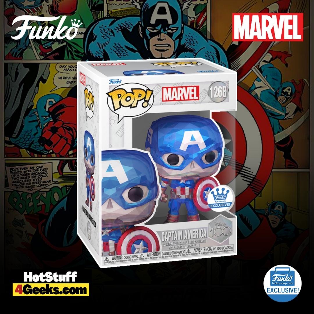 Funko Pop! Disney's 100th Anniversary - Captain America (Facet) Funko Pop! Vinyl Figure - Funko Shop Exclusive (2023 release)