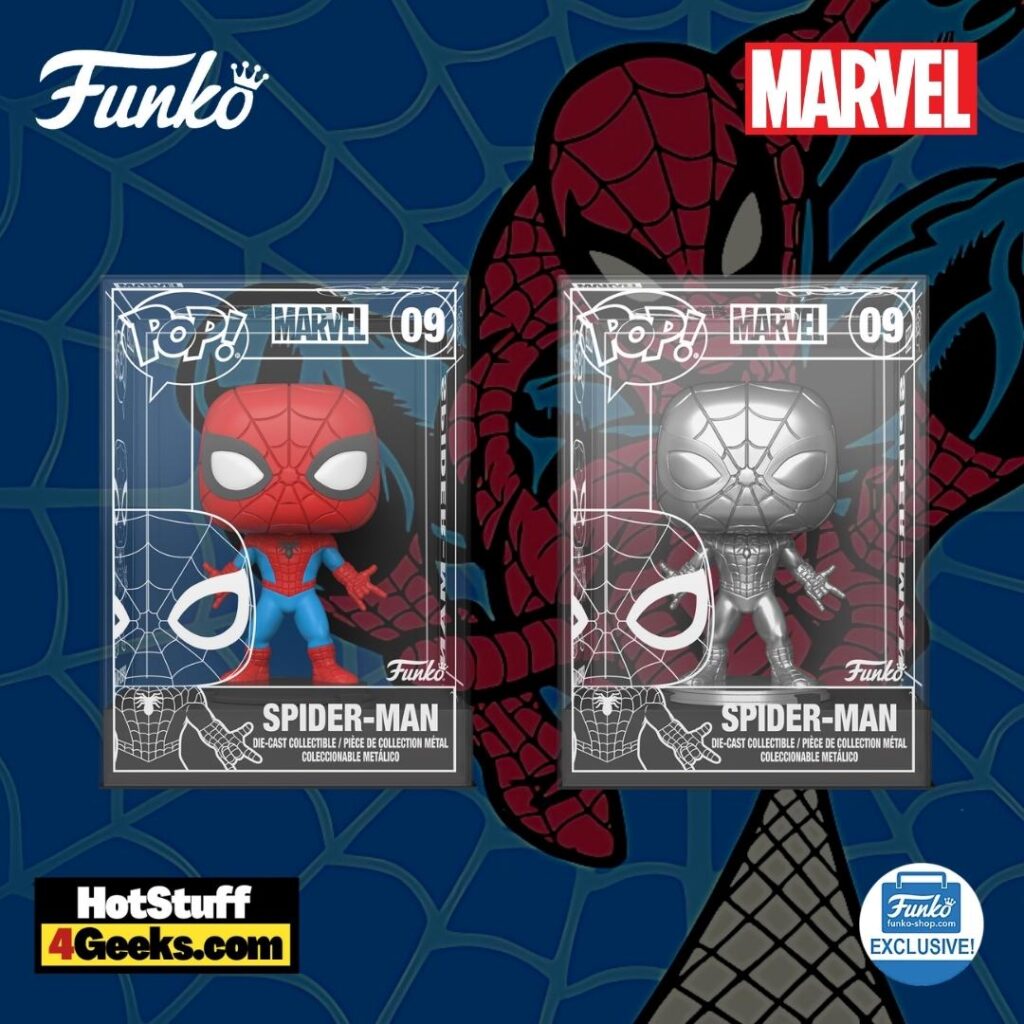 2023 NEW Marvel SpiderMan (DieCast) Funko Pop! w/ Metallic Chase