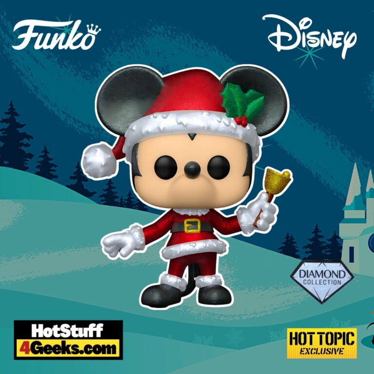 2023 New Mickey Mouse In Santa Outfit Diamond Funko Pop