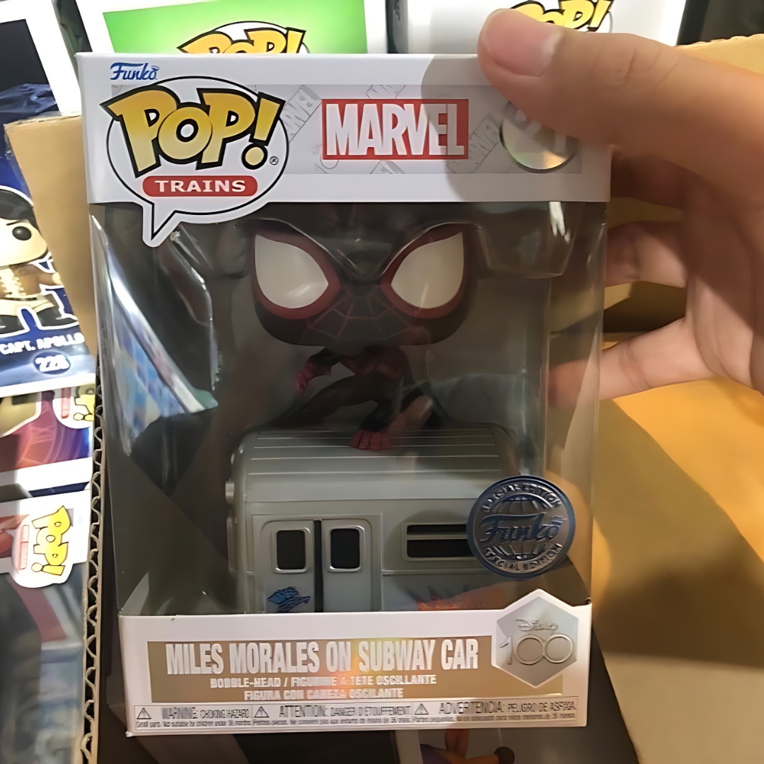 Funko Pop! Trains: D100 Marvel, Miles Morales on Subway Car