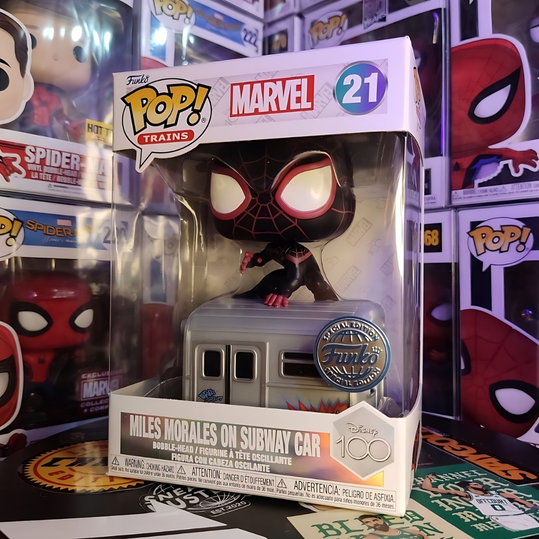 Miles Morales Spider-Man Funko Pop Concludes The Disney 100 Train Set