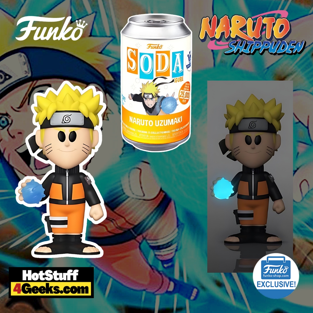 Funko Soda: Naruto Shippuden - Naruto Uzumaki with Rasengan Funko Vinyl SODA with Glow in the Dark (GITD) Chase Variant - Funko Shop Exclusive (2023 release)