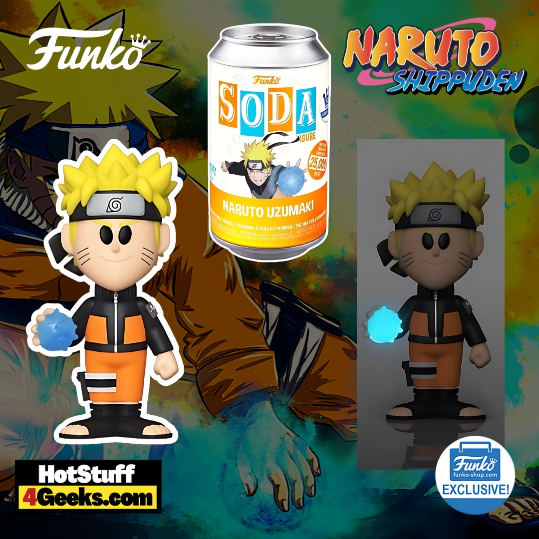 Funko Soda: Naruto Shippuden - Naruto Uzumaki with Rasengan Funko Vinyl SODA with Glow in the Dark (GITD) Chase Variant - Funko Shop Exclusive (2023 release)