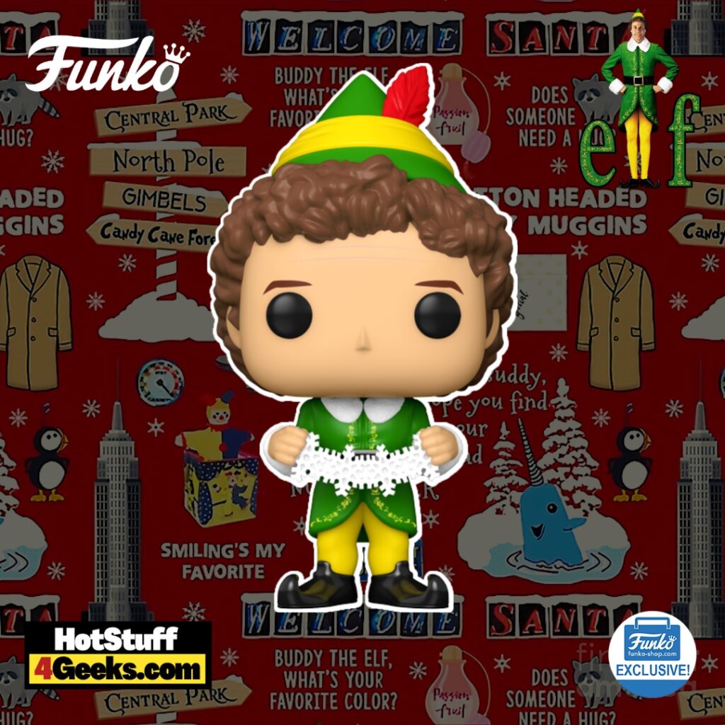 New Elf Buddy The Elf With Paper Snowflakes Funko Pop