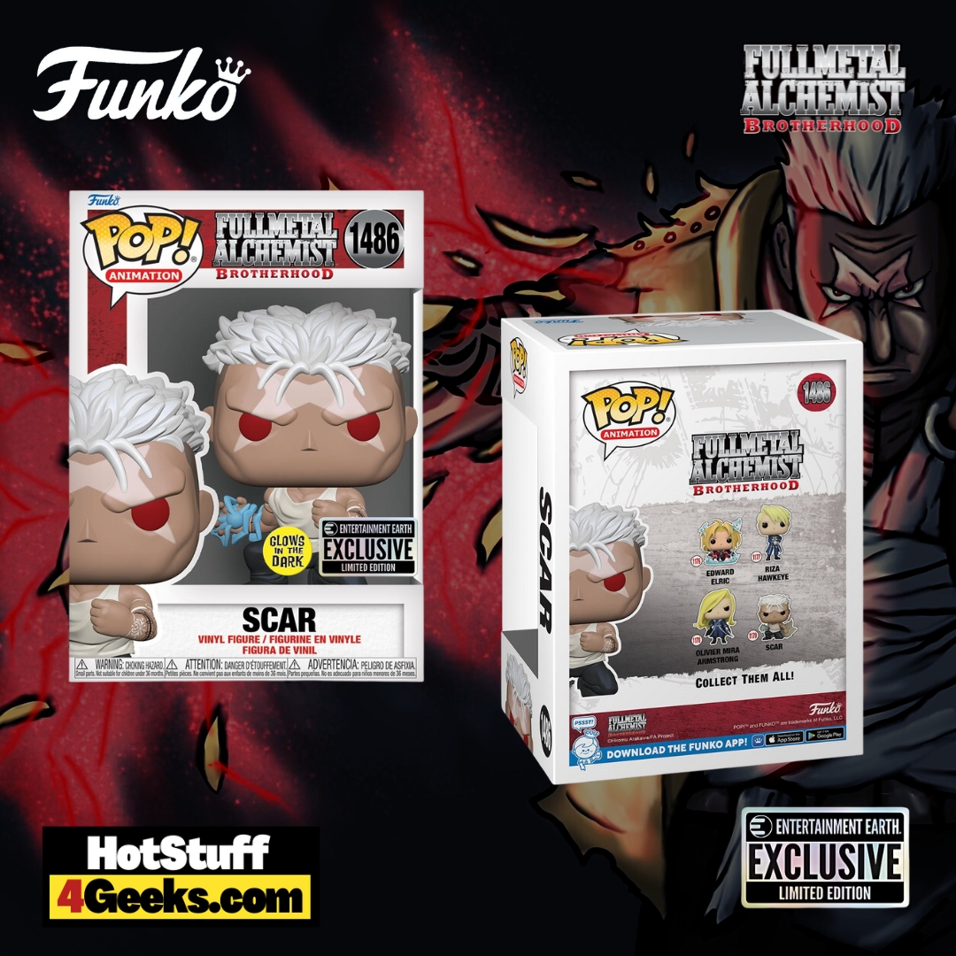 Funko Fullmetal Alchemist Brotherhood Exclusive POP Scar Glow