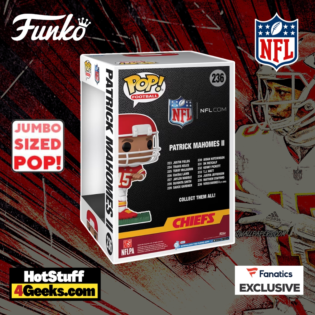 2023 NEW Patrick Mahomes II 10-Inch Jumbo Sized Funko Pop!