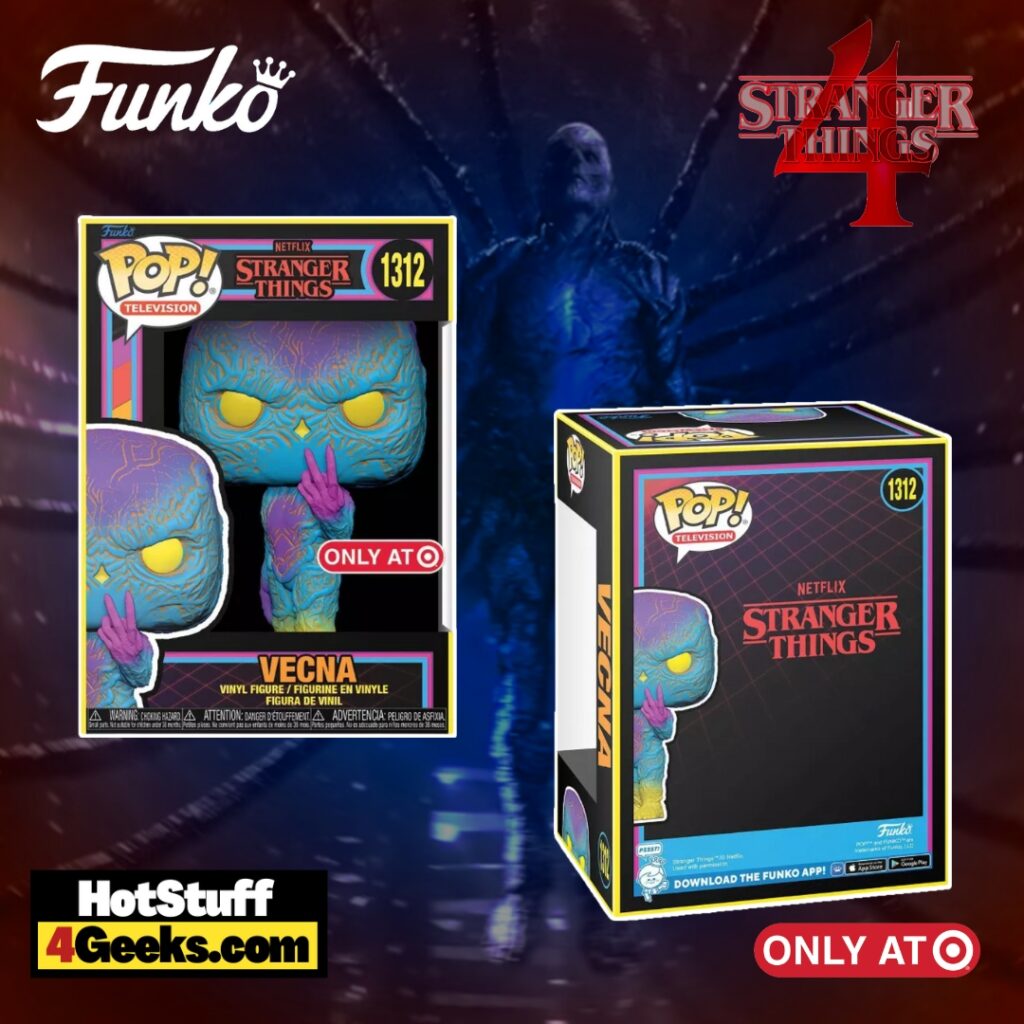 2023 NEW Stranger Things S4: Vecna (Blacklight) Funko Pop!