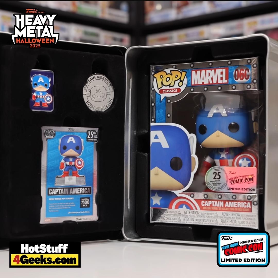 Funko POP! Classics: Captain America Funko 25th Anniversary (Box Set) Funko Pop! Vinyl Figure – NYCC 2023 and Funko Shop Shared Exclusive