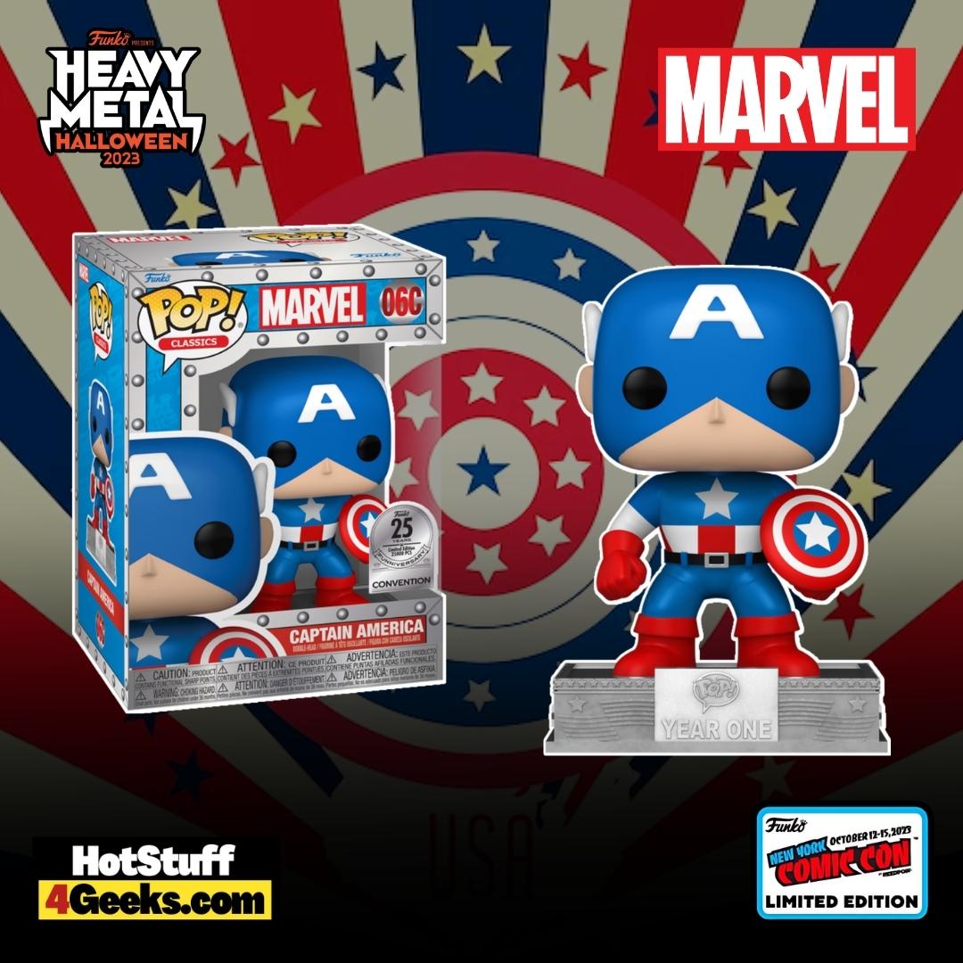 Funko POP! Classics: Captain America Funko 25th Anniversary (Box Set) Funko Pop! Vinyl Figure – NYCC 2023 and Funko Shop Shared Exclusive