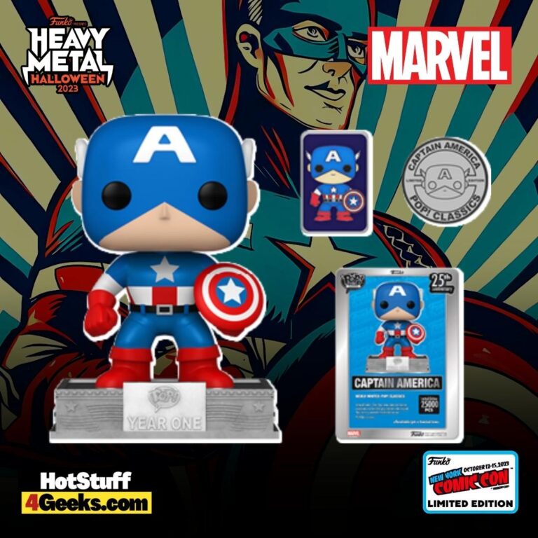 Funko POP! Classics: Captain America Funko 25th Anniversary (Box Set) Funko Pop! Vinyl Figure – NYCC 2023 and Funko Shop Shared Exclusive