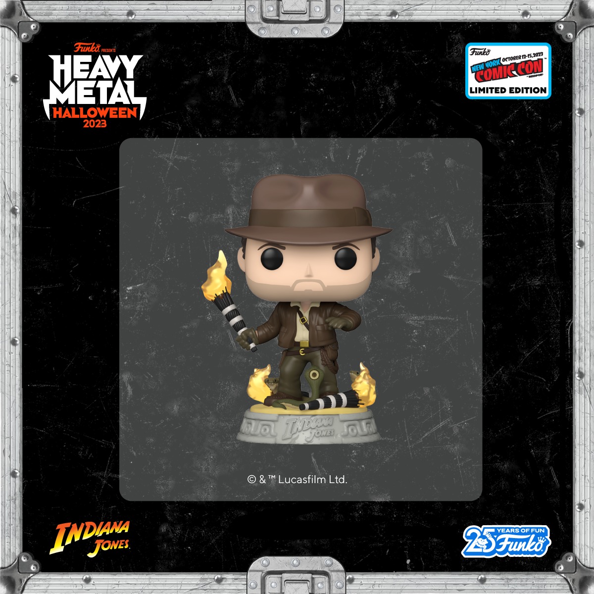 Funko POP! Raiders of the Lost Ark: Indiana Jones with Snakes Funko Pop! Vinyl Figure – NYCC 2023 and Funko Shop Shared Exclusive