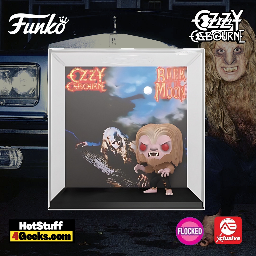 Funko Pop! Albums: Ozzy Osbourne (Flocked) - Bark at The Moon Funko Pop! Album Vinyl Figure - AE Exclusive (2023 release)