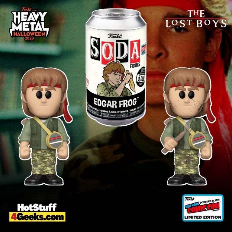 Funko Soda! The Lost Boys: Edgar Frog Funko Soda Vinyl Figure with Edgar Frog with Mud Splats Chase – NYCC 2023 and Funko Shop Shared Exclusive