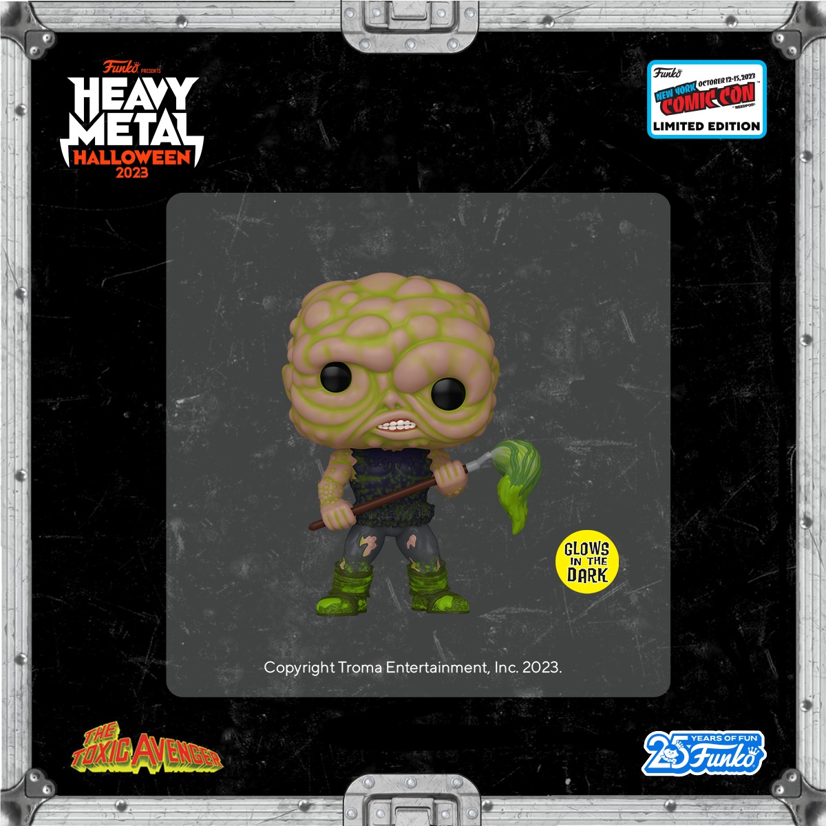 Funko POP! Heroes: Toxic Avenger Glow-In-the-Dark (GITD) Funko Pop! Vinyl Figure – NYCC 2023 and Target Shared Exclusive