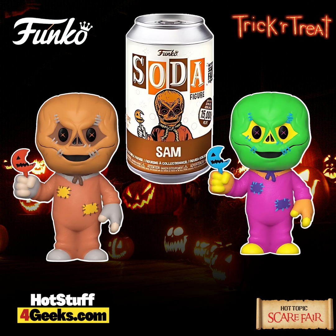 Trick n' Treat Sam (Unmasked) with Blacklight Chase Funko Vinyl Soda Funko Pop! Vinyl Figure