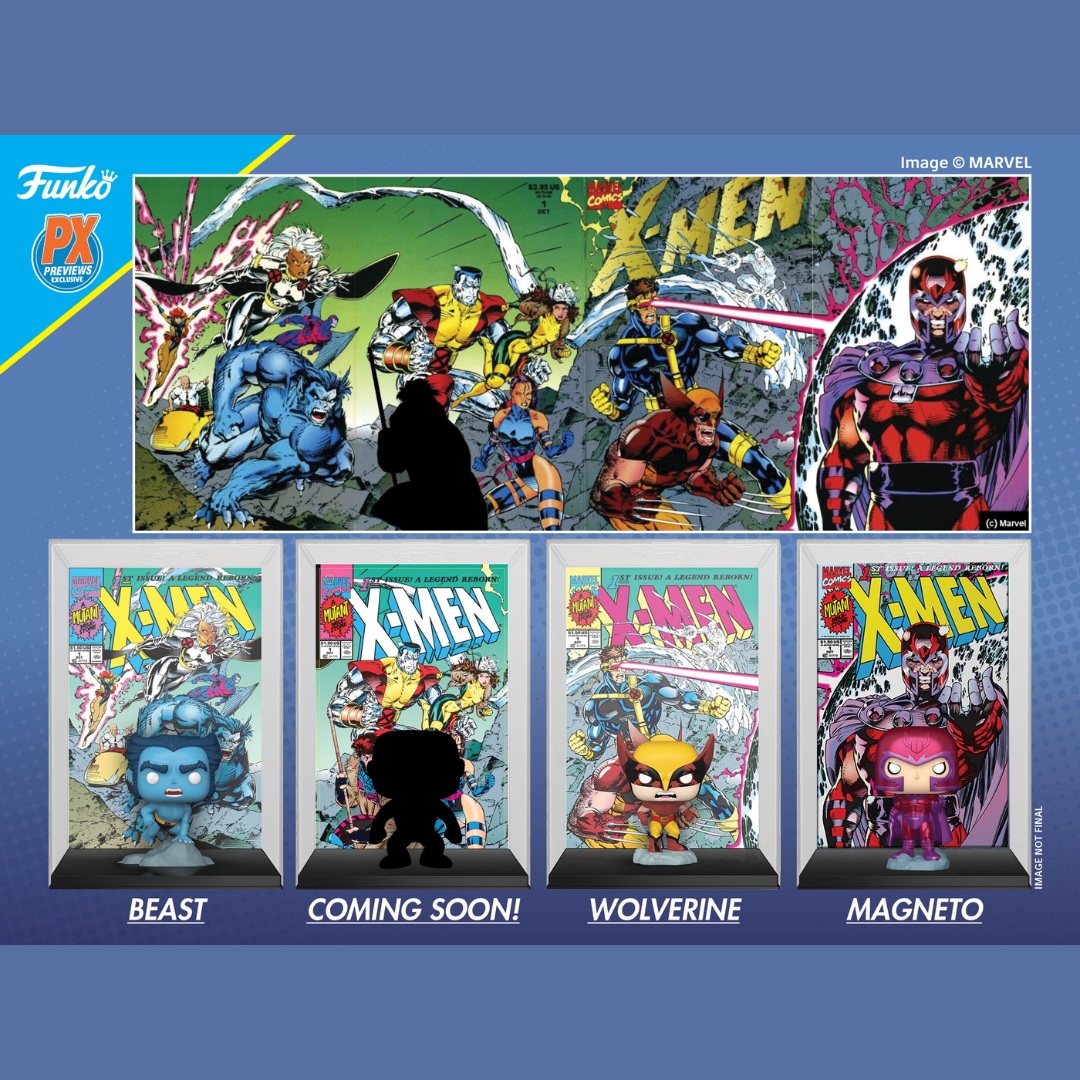 Beast, Gambit, Wolverine, and Magneto Funko Pop Comic Covers