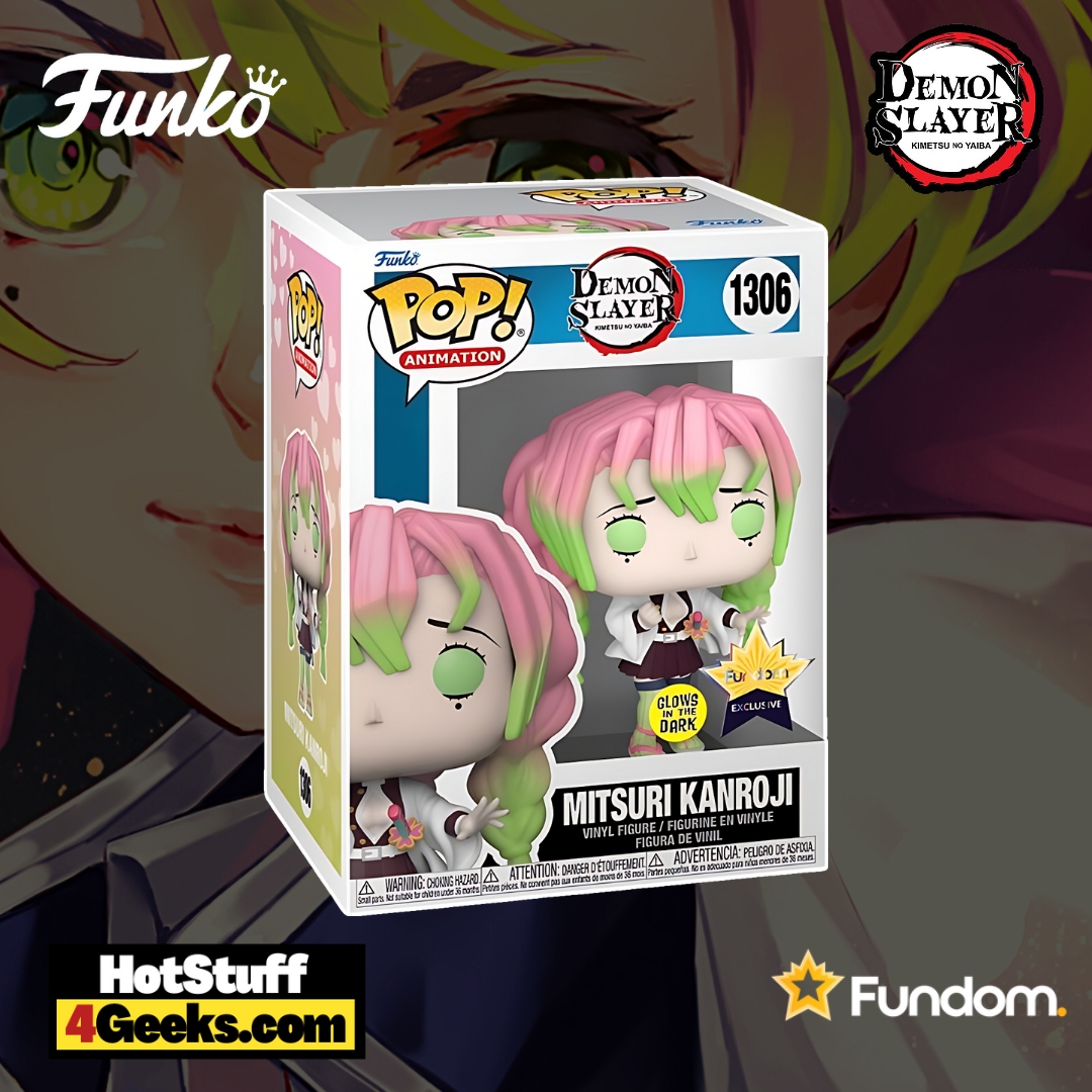 Funko Pop! Animation: Demon Slayer - Mitsuri Kanroji Glow-In-The-Dark (GITD) Funko Pop! Vinyl Figure - Fundom Exclusive